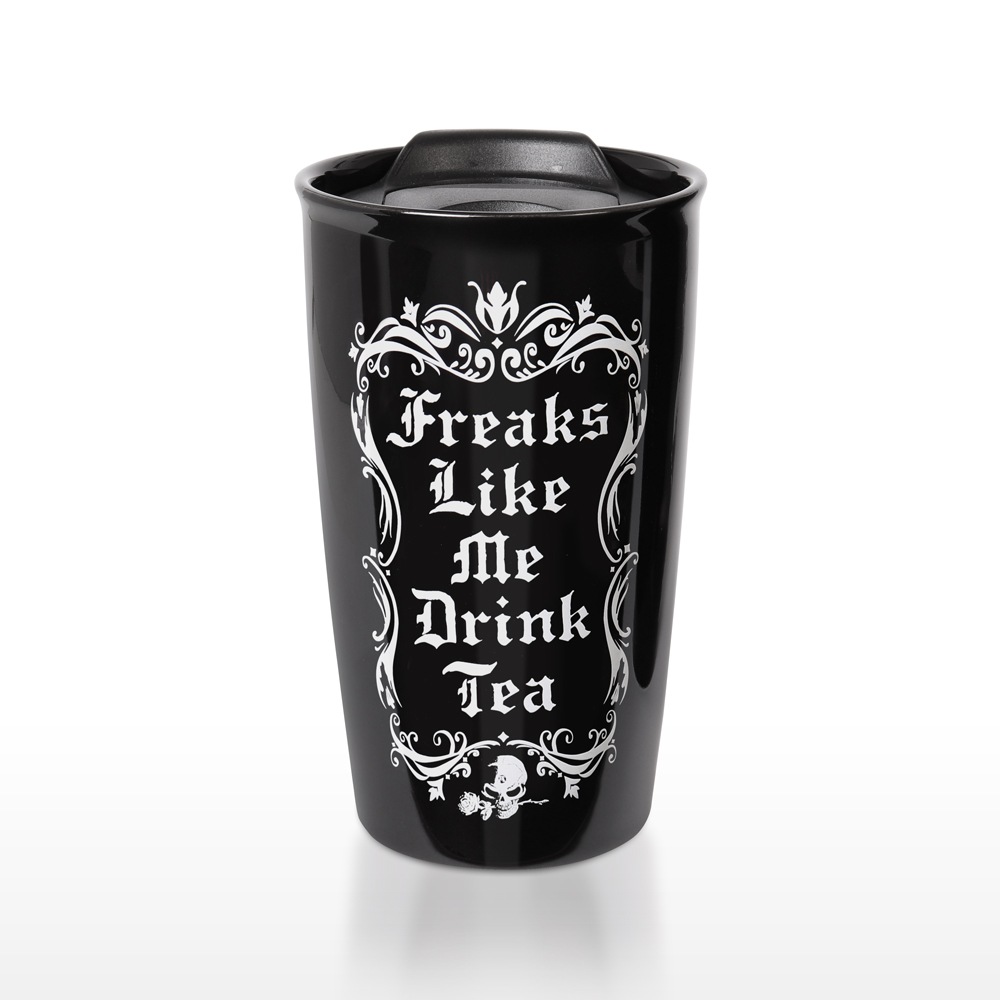 Alchemy - Freaks Like Me Drink Tea Tasse de voyage - Noir